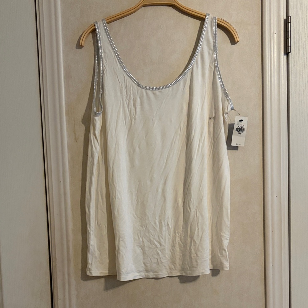 NWT Lane Bryant Elegant White Women's Top